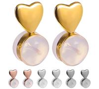 OFFIGAM Fermagli per Orecchini in Silicone e Metallo a Forma di Cuore 8 Regolabili per e, per del Fai-da-te