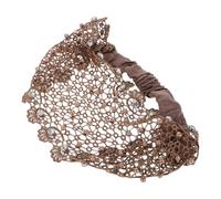 OFFIGAM Head Scarf for Women in Pizzo, Poliestere Coffee, Copre Capelli, Accessorio Versatile, per Donne Anziane
