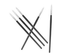 OFFIGAM Kit 5 Pezzi Penne per Scultura Unghie in Silicone Nero Effetto 3D Facile da Maneggiare per Applicazione Professionale e Allenamento a Casa