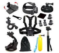 OFFIGAM Kit di Accessori per Fotocamere Sportive Include Supporto Pettorale Fascia per Testa Supporto per Cinturino da Polso Vite Lunga e Chiave Multifunzione