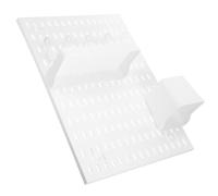 OFFIGAM Kit Organizer da Parete in Plastica Bianco Pannello Forato e Ganci, Grande Capacità, Installazione senza Fori, per Cucina e Utensili
