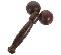 OFFIGAM Massaggiatore Facciale in Legno Marrone Doppia Sfera Portatile per Massaggio Rilassante di Occhi e Fronte Strumento la Cura del Viso