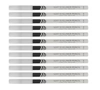 OFFIGAM Matita Per Eyeliner Bianca Professionale, Pennello Per Ombretto e Eyeliner, Set Da 12 Pezzi Per Make-up Occhi