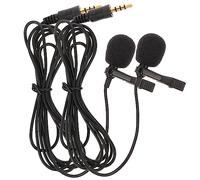OFFIGAM Microfono Lavalier Clip 3.5mm 2 Pezzi per Laptop e Tablet, Portatile ad Alta Sensibilità, Materiale Aps e Spugna, per Aula e Colloqui