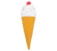 OFFIGAM Modello Resistente a Deformazioni e Sbiadimento Finto Realistico di Cono Gelato in Pvc Bianco per Decorazioni e Esposizioni in Negozi e Locali di Tè