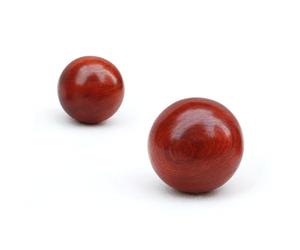 OFFIGAM Palle Massaggianti per Mani in Plastica 2 Pezzi Colore Rosso Portatili per Terapia Meditativa e Miglioramento della Memoria