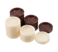 OFFIGAM Pezzi della Dama in Plastica ABS 24 Pezzi Rotondi per Gioco da Tavolo Accessori Leggeri e Portatili per Backgammon e Scacchi Adatti a Giocatori di Tutte le Età e per Sessioni di