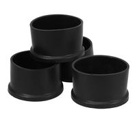 OFFIGAM Piedini in Gomma Rotondi 50x50 Mm 4 Pezzi per Gambe | Nero, Impermeabili e Anti-vibrazione, per Sgabelli e Sedie in Casa o Ufficio