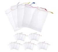 OFFIGAM Sacchetti di Sapone a Rete Cordino 50 Pezzi, Borsa Portasapone Multifunzione in Materiale Pe, Asciugatura Rapida, per Detergente Viso e Shampoo Solido, Uso Quotidiano Famiglia