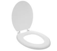 OFFIGAM Sedile Wc in Schiuma Bianco Design Spesso e Supporto Migliorato, Copriwater Comodo e Facile da Pulire per Bagno Domestico in Stile Classico