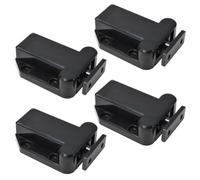 OFFIGAM Serratura Autobloccante per Mobili e Cassetti 4 Pezzi Molla a Clip Integrata in Abs Colore Nero per Ante Armadio e Credenze Cucina