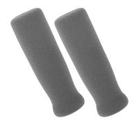 OFFIGAM Set 2 Pezzi Fasce Impugnatura Bastone da Passeggio Antiscivolo in Spugna Grigia, Accessori per Stampelle Riutilizzabili, Impugnature Comode per Anziani e Supporto alla Mobilità