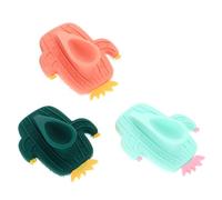 OFFIGAM Set 3 Pezzi Spazzola in Silicone per Pulizia Viso e Esfoliazione Profonda, Portatile e Delicata, per Rimuovere Residui di Cosmetici e Pulizia Quotidiana Colore Casuale