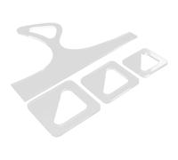 OFFIGAM Set 4 Pezzi Stencil Manico per Tagliere in Acrilico Bianco, per Tagliere Salumi Antiscivolo, per Cucina Professionale, Materiale Resistente