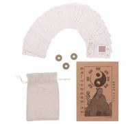 OFFIGAM Set 64 Carte Esagrammi i Ching Feng Shui Monete Divinatorie e Guida Divinatoria, Carte di Apprendimento e Saggezza per Divinazione e Collezione
