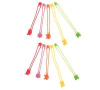 OFFIGAM Set da 10 Pezzi di Fasce Elastiche in Silicone Versatili per Scatole Pranzo e Legatura di Verdure Regolazione Lunghezza e Colore Assortito