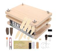 OFFIGAM Set di Strumenti Kit Completo per Artigianato per Rilegatura in Legno e Metallo, Pressa Versatile e e Creazione di Carta per Antichi