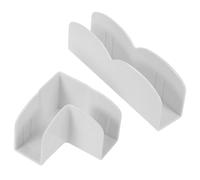 OFFIGAM Stabilizzatore per Recinto in Plastica Bianco 2 Pezzi Struttura di Montaggio Laterale Antiscivolo per Sicurezza e Stabilità del Cancelletto