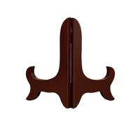 OFFIGAM Supporto per Piatti in Legno 4 Pezzi da 4 Pollici Design a Gambe Pieghevoli per Esposizione tè Brick, Regolazione Angolo Facile e Conservazione Conveniente per Casa e Scrivania