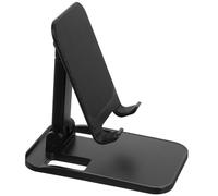 OFFIGAM Supporto per Telefono e Tablet Nero Pieghevole Portatile Regolazione Multiangolo e Struttura in Lega Abs PC, come Tavolino Portatile da Scrivania