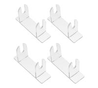 OFFIGAM Supporto Trasparente in Acrilico per Ventagli Cinesi e Giapponesi, Set da 4 Pezzi con Base Larga e Scanalata, Espositore Decorativo per Casa e Collezioni