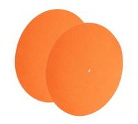 OFFIGAM Tappetino Antiscivolo in Feltro Arancione per Giradischi Vinile, Cuscino Protettivo Assorbimento Urti per Lettore Dischi Vintage e Fonografo