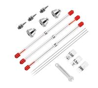 OFFIGAM Ugelli e Aghi per Aerografo Kit Ricambio per Aerografi Professionali Accessori Facili da Installare per Verniciatura e Nail Art