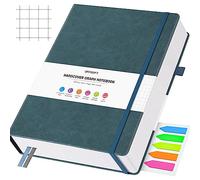 OFFIGIFT Quaderno con carta grafica, 312 pagine numerate, formato A5, copertina rigida, 100 g/m², carta a griglia con pagine indicizzate, quaderno a griglia per appunti grafici matematici, 14,6 x 21,3