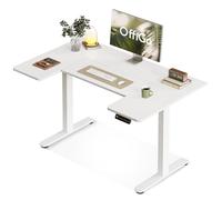 OffiGo Scrivania Regolabile in Altezza a Forma di U, 120 x 70 cm, Scrivania da Ufficio con Funzione Memoria per Home Office, Motore Silenzioso, Sit-Stand, Bianco