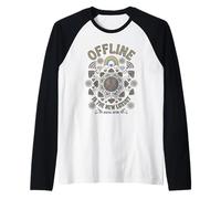 Offline È Il Nuovo Lusso | Psychedelic Peace & Rainbow Maglia con Maniche Raglan