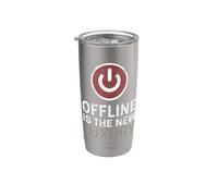 Offline Is The New Luxury Dicendo freddo design vintage Bicchiere termico in acciaio inox doppia parete