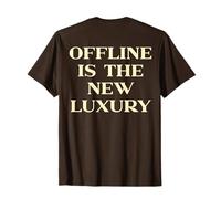 Offline Is The New Luxury, Y2k Aesthetic Trendy Slogan Back Maglietta