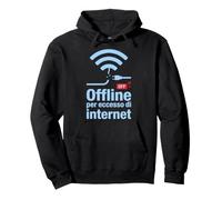 Offline per Eccesso di Internet - Detox Digitale Felpa con Cappuccio