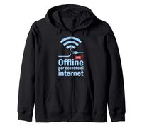 Offline per Eccesso di Internet - Detox Digitale Felpa con Cappuccio