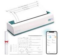 OFFNOVA Stampante termica portatile per viaggi e ufficio domestico, stampante wireless senza inchiostro, supporta lettere americane e formato A4