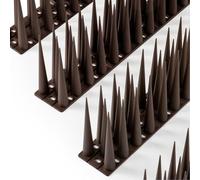 OFFO Picchetti alti per uccelli per tenere lontani uccelli o animali, 12 m, altezza 10 cm, marrone