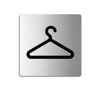 OFFORM Targa autoadesivo in acciaio inox 85x85 mm No.8948 „Guardaroba“