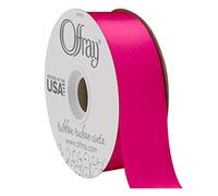 Offray Double Face Satin Craft Ribbon, 3.8cm Wide by 50-Yard Spool, Cyclamen