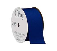 Offray Nastro in grosgrain largo 3,8 cm, poliestere, blu secolo, 3,8 cm x 30 cm