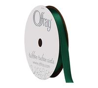 Offray Single Face Satin Craft Ribbon, Forest, 3/8 inch x 18 Feet