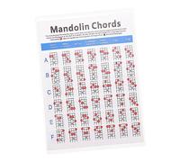 OFFSCH 1 Pc Tabella pratica del mandolino tabella di allenamento degli accordi di mandolino pratico diagramma degli accordi di mandolino accessorio per mandolino portatile carta rivestita