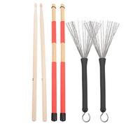 OFFSCH 1 set Bacchette per Batteria e Spazzole per Strumenti Musicali Accessori per Kit Batteria con Ergonomico e Design Pratico per Pratiche