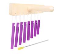 OFFSCH 1 Set Disposizione Campana in Tubo Di Alluminio Strumento Con Suoneria a 8 Toni Percussioni Di Campana a Mano Carillon Di Percussioni Per Tono Legno Massiccio Viola,porpora
