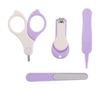 OFFSCH 1 set per la cura delle unghie dei bambini - Tagliaunghie ergonomico e sicuro, lima, forbici e pinzette per la cura delle dita mani e dei piedi neonati - Kit manicure compatto per casa e