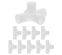 OFFSCH 10 Pezzi Connettore Asta Armadio a Quattro Vie in Plastico Bianco | Shoe Rack e Cabinet, Montaggio Rapido, Stabilità Rinforzata, Accessori Organizzazione Armadio