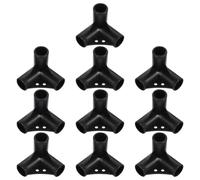 OFFSCH 10 Pezzi Connettore Plastico per Tubo 20mm a Tre Vie Nero | PP Resistente Agli Urti, per Pergola D'uva e Tettoia Solare, Supporto Strutturale, Montaggio Semplice