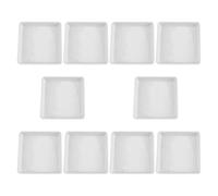OFFSCH 10 Pezzi di Piatti per Piante in Plastica per Piante Vassoio Quadrato per Vasi da Fiori Sottovaso per Bonsai Sottovaso in Vaso Quadrato Vassoi