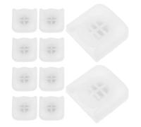 OFFSCH 10 Pezzi Fermacarte Magnetico Compatto e Piatto in Plastica Bianca per Telecomandi Tv e Aria Condizionata Design a Parete e Fermaglio Regolabile per Camera da Riposo e Casa