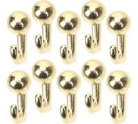 OFFSCH 10 Pezzi Ganci a Spillo Decorativi in Lega di Zinco Oro per Quadri | Ufficio e Casa, Testa Tonda, Foro Piccolo nel Muro, per Cartongesso o Legno, Robusti