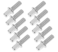 OFFSCH 10 Pezzi Viti per Tamburo M6x15 Mm in Ferro Argentato, Accessori per Batteria Superficie Liscia e Resistente, per Percussioni e Aste Pedale